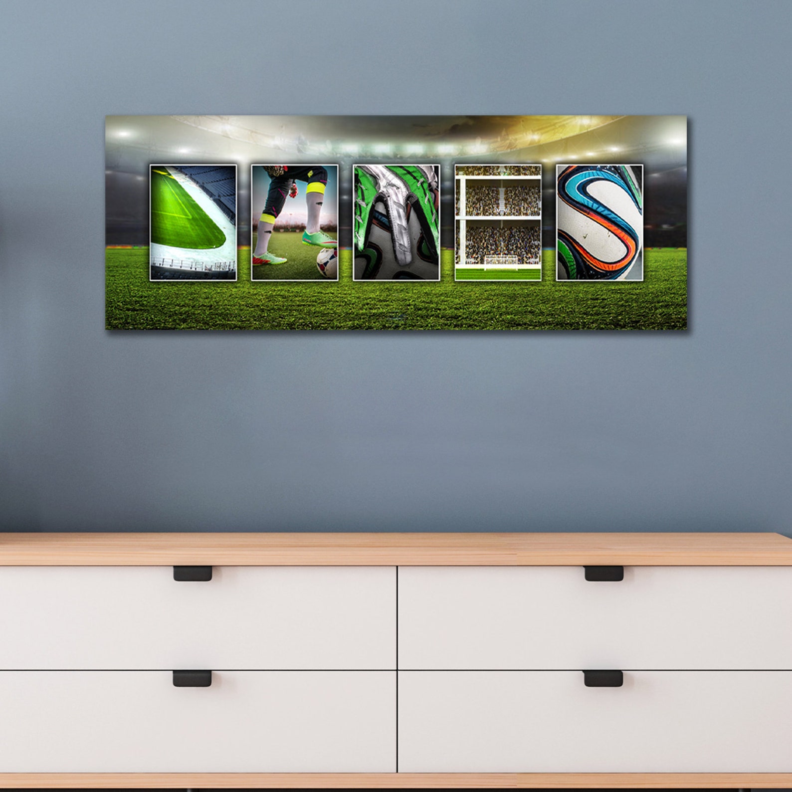 Soccer Name Art Personalized Soccer Gift Etsy