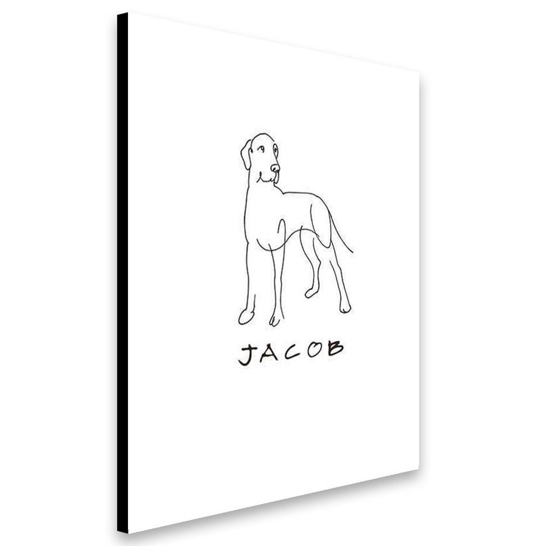 Personalized Gift Great Dane Line Drawing