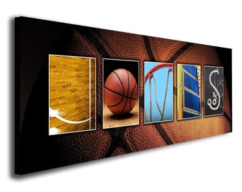 Basketball Name Art | Personalized Basketball Gift | Personalized Sports Gifts | Sports art decor | Made in the USA