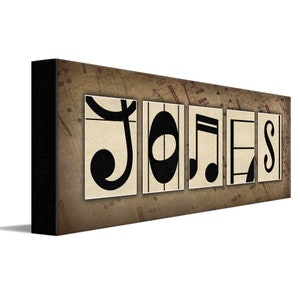 Music Name Art | Personalized Gift for the Musician | Music Decor and Customized Music Gifts from Personal Prints | Made in the USA