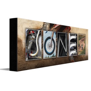 Motocross Dirtbike Name Art | Personalized Dirt Bike Gift from Personal Prints | Motocross Art & Decor | Made in the USA