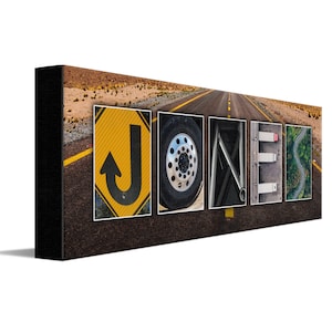 Truck Driver Name Art | Personalized Gift for the Trucker | Truck Driver Gifts from Personal Prints | Made in the USA