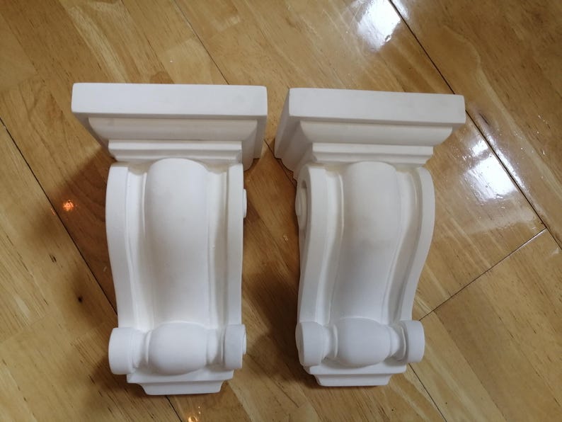 Rectangular Corbel Two Beautiful Small/ Medium Sized Scroll Plaster Corbels - Etsy UK