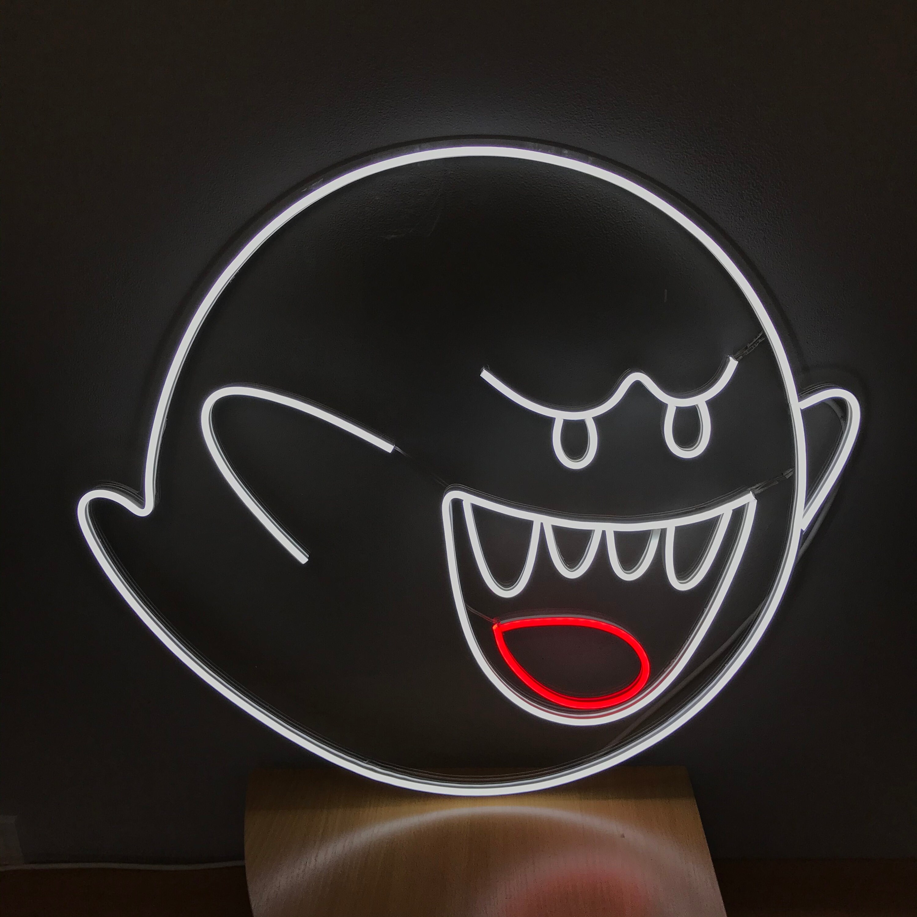 White Ghost Neon Wall Decor Night Light Neon Sign LED Casper - Etsy UK