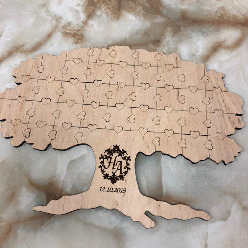 Unique Wedding Guestbook Jigsaw Puzzle Custom Ideas Wedding Etsy