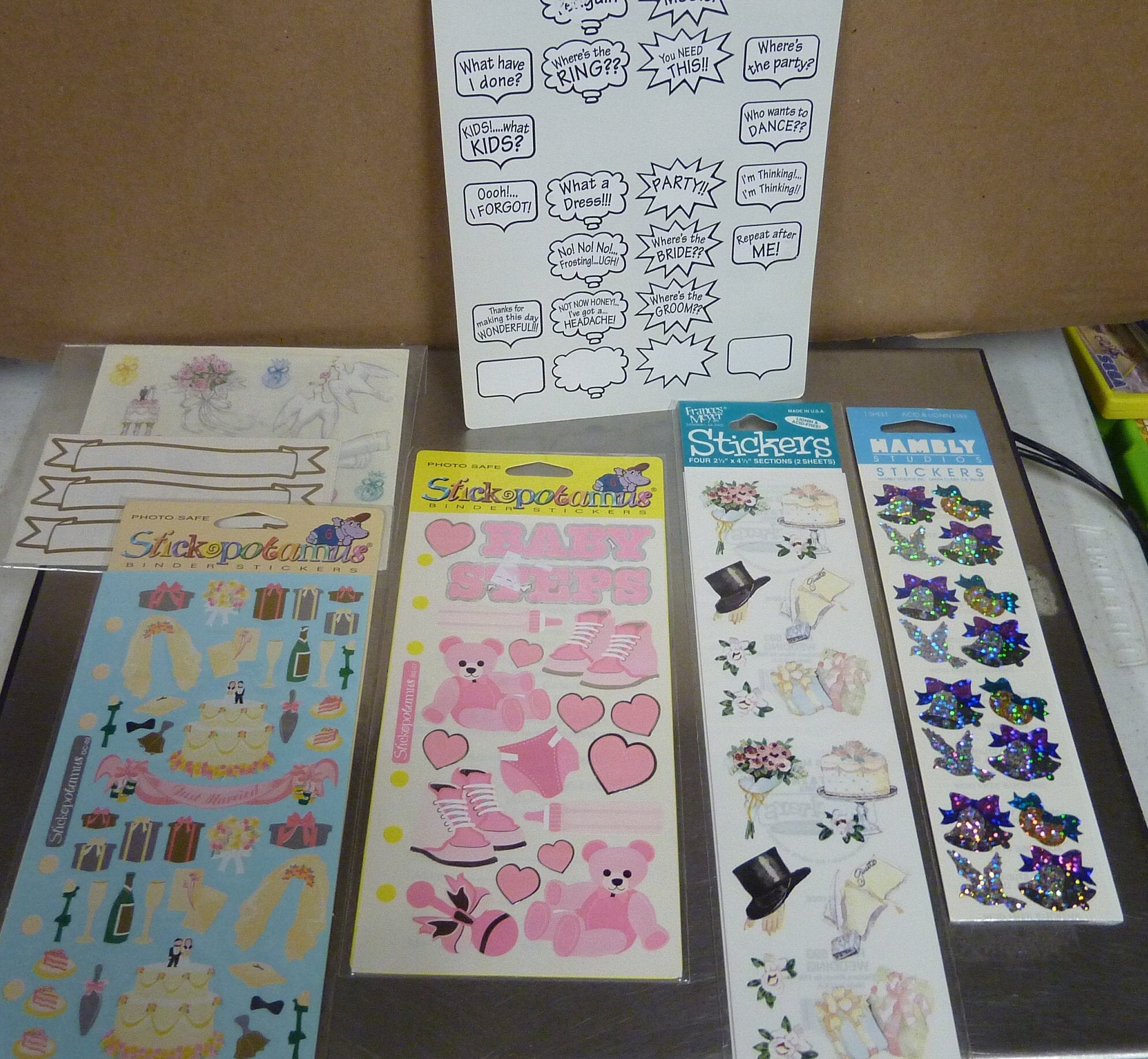 wedding scrapbook stickers 5 packs and 1 sheet wedding 1 etsy