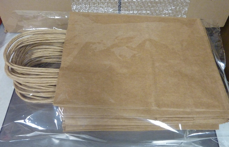 18 Pack 100 Recycled Kraft Paper Cub Size Shopping Bags with Etsy