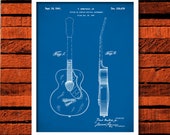 Guitar Patern Print, Gretsch 6022 Rancher Guitar Poster, Guitar Art, Rock and Roll