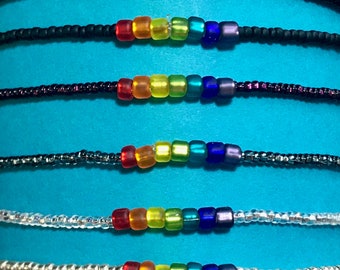 PRIDE Anklets | Made To Order | LGBTQ | Rainbow Jewelry | Pride Jewelry | LGBTQQIP2SAA