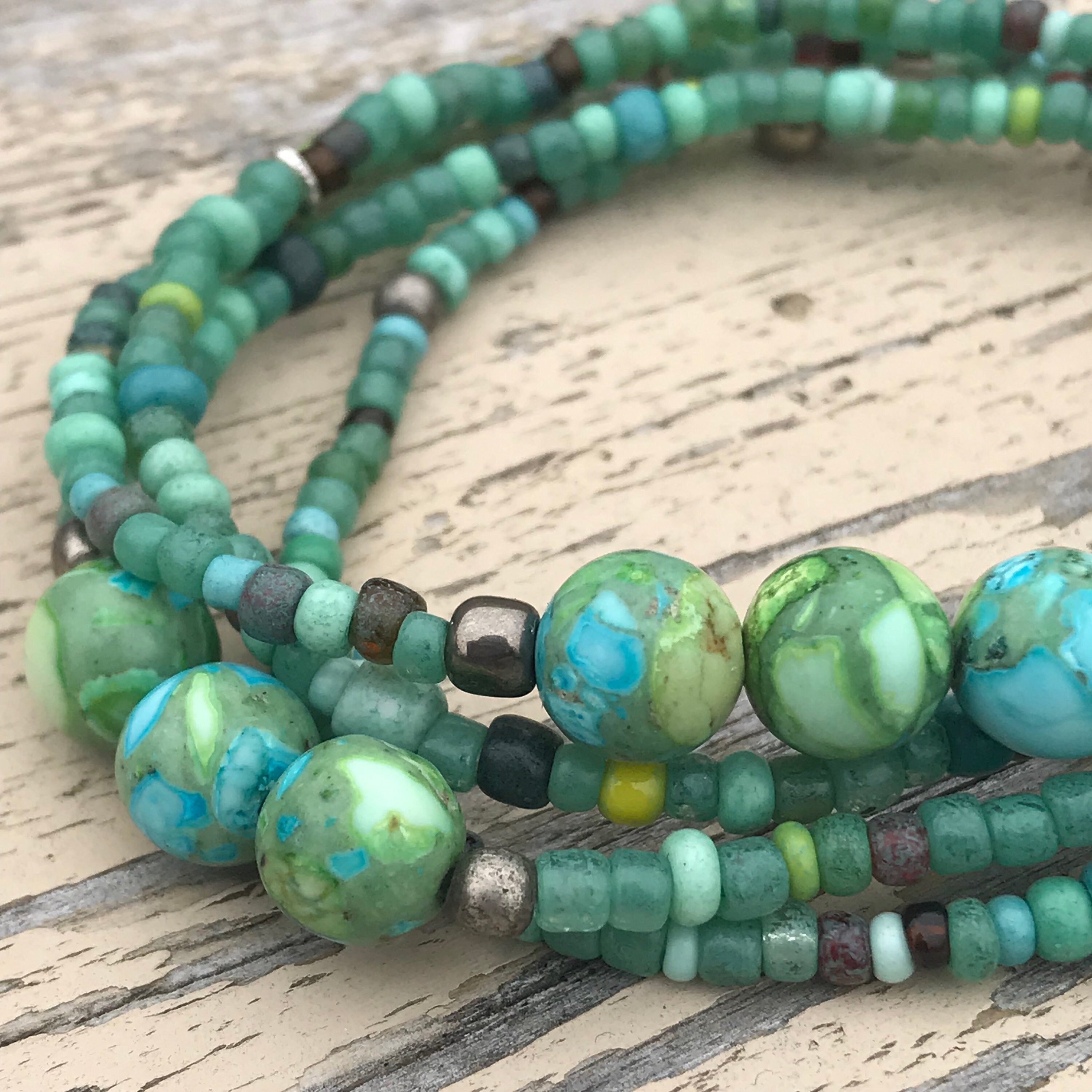 Earth Bead Wrap Bracelet Seed Bead Earth Bead Wrap Bracelet Etsy.de