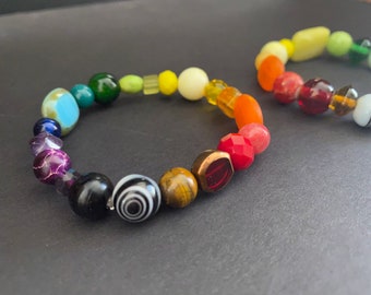 PRIDE & Equality Bracelet / Rainbow Stretch Bracelet / Portion of the Proceeds Donated to ACLU Drag Defense Fund