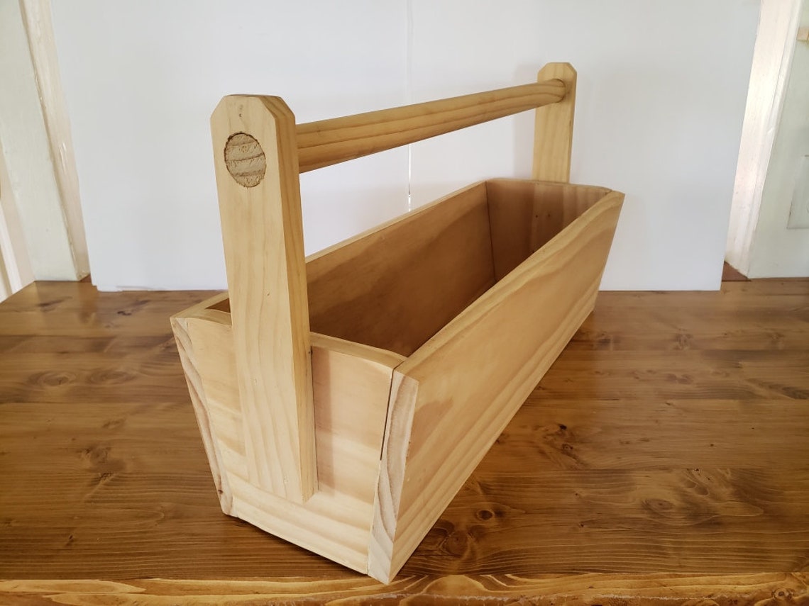 Large Wooden Garden Tote Etsy