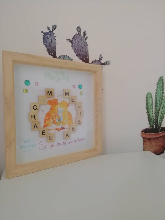 Disney Wedding Gift Wedding Frame Custom Disney Birthday Etsy