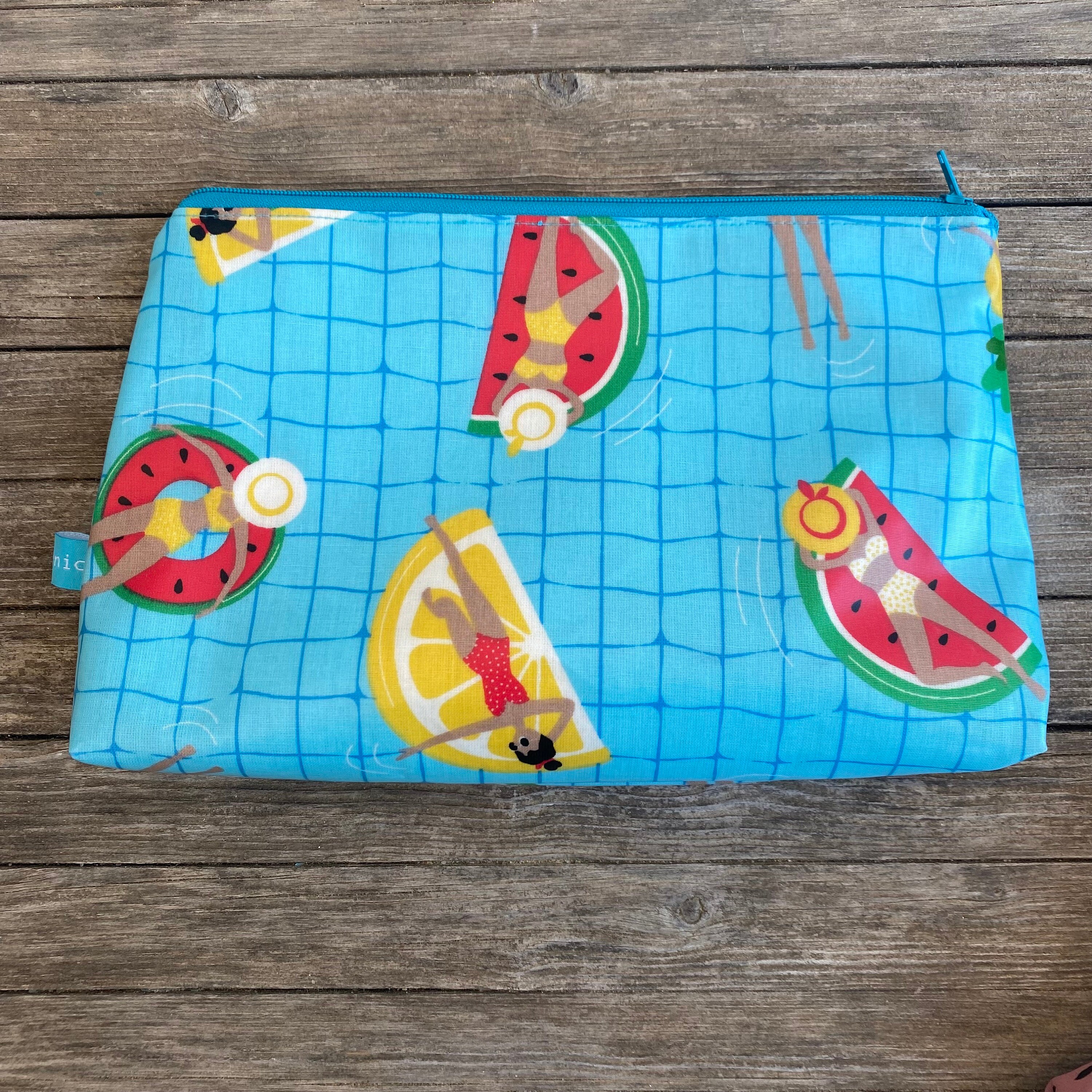 Wetbag swimming, wet bag, toiletry bag, air mattress pool, bathing bag, swimming bag, gift swimming, holiday, coated cotton