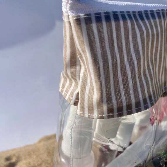 Durchsichtiger/ gestreifter Kulturbeutel für Handgepäck, Tasche