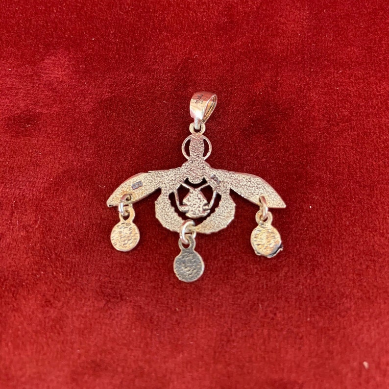 Minoan Bees Pendant 925 Silver 3.5 cm