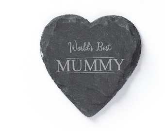 World's Best MUMMY - Personalised Slate Coaster Gifts