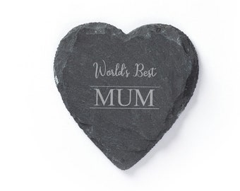 World's Best MUM - Personalised Slate Coaster Gifts