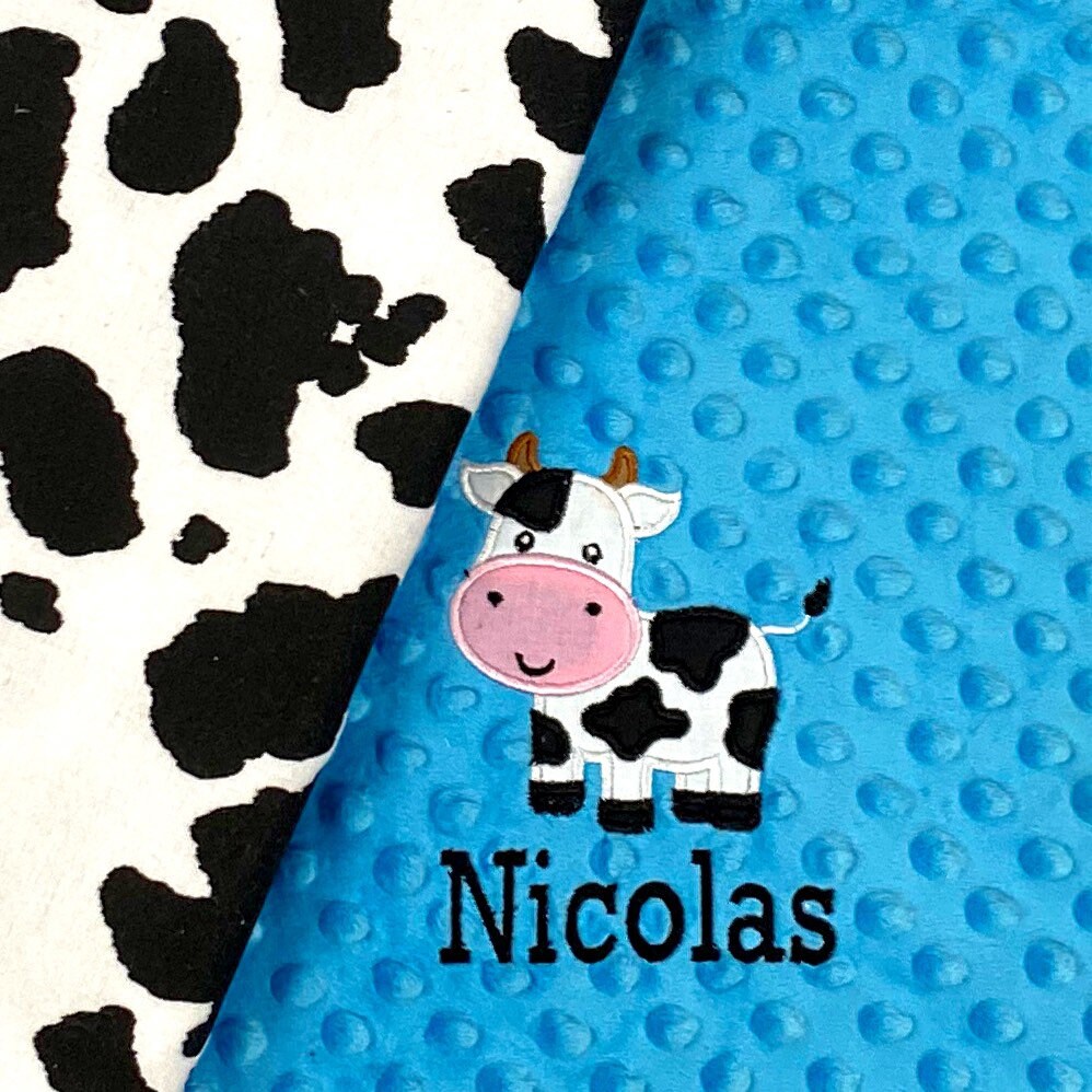 Download Boy Cow lovey blanket or baby blanket. Baby shower gift ...