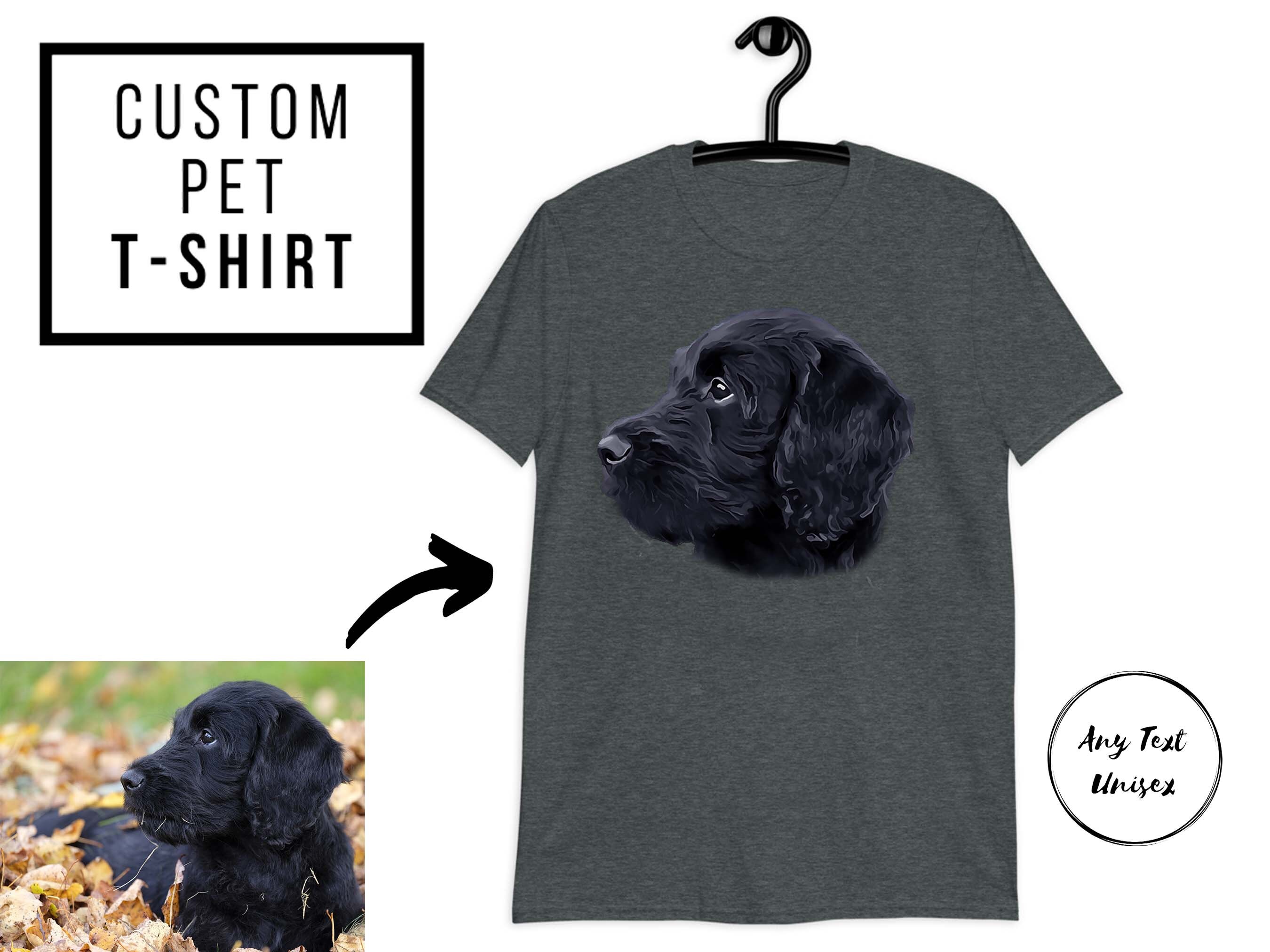 Custom Dog Face T-Shirt Personalised Dog T-Shirt Custom Pet | Etsy