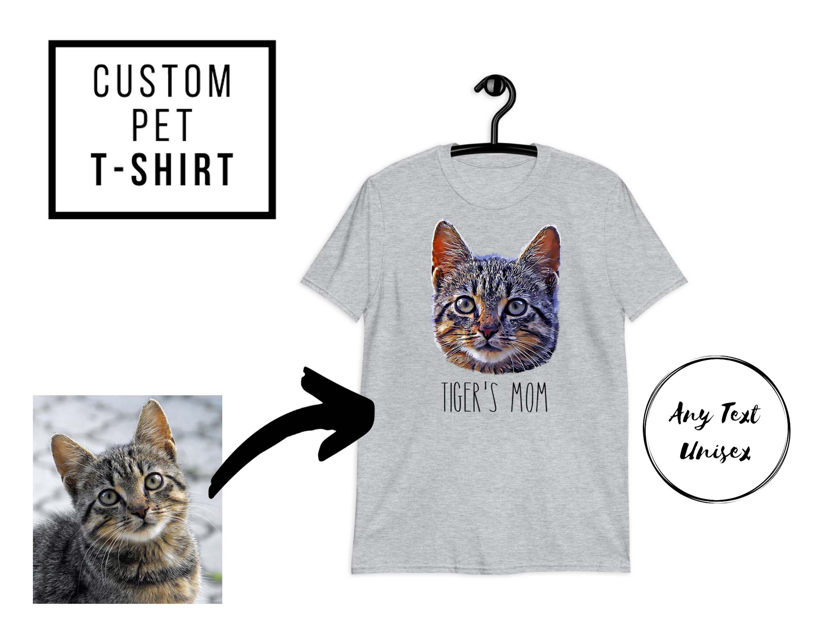 Custom Dog Face TShirt Personalised Dog TShirt Custom Pet Etsy