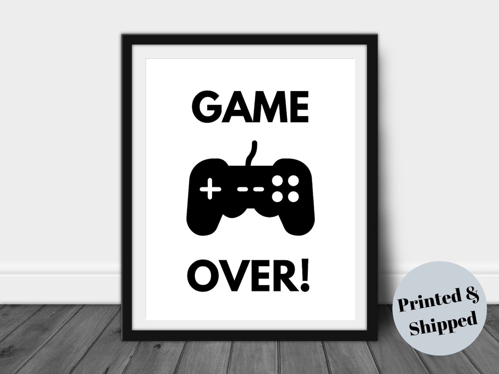 Game Over Print Gaming Decor Gamer Gift Video Game Posters - Etsy