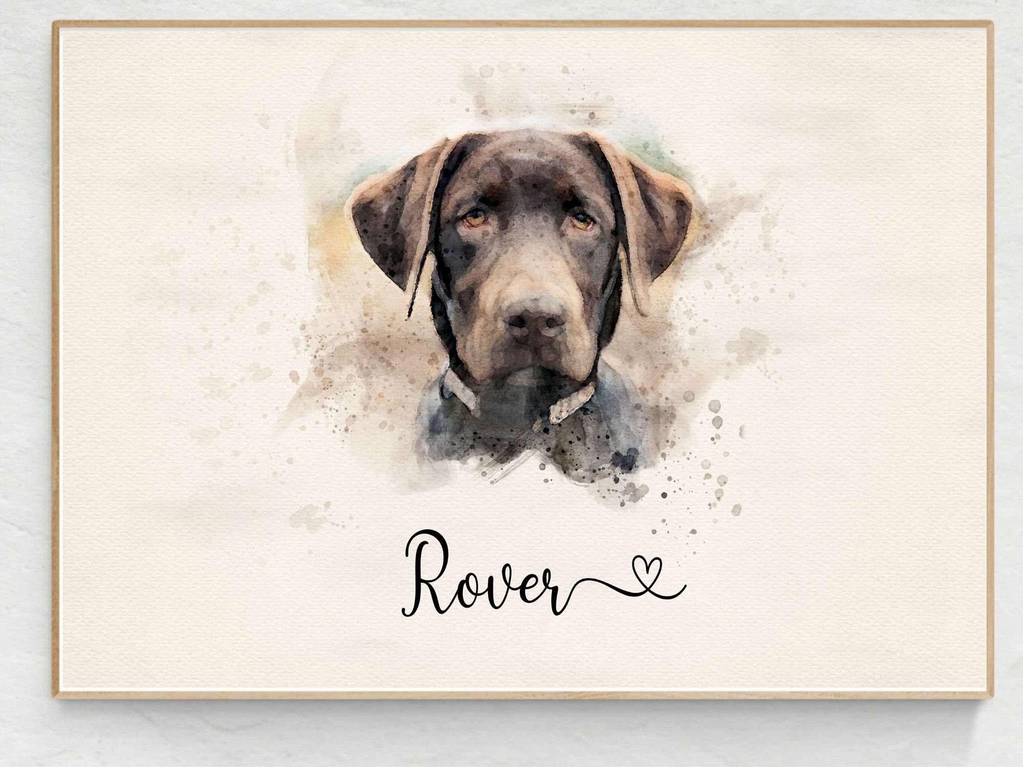 Custom Cat Painting, Digital Pet Photo Personalised Pet Photo Pet Photo Frame Custom Dog Painting Custom Pet Portrait Custom Pet Photo