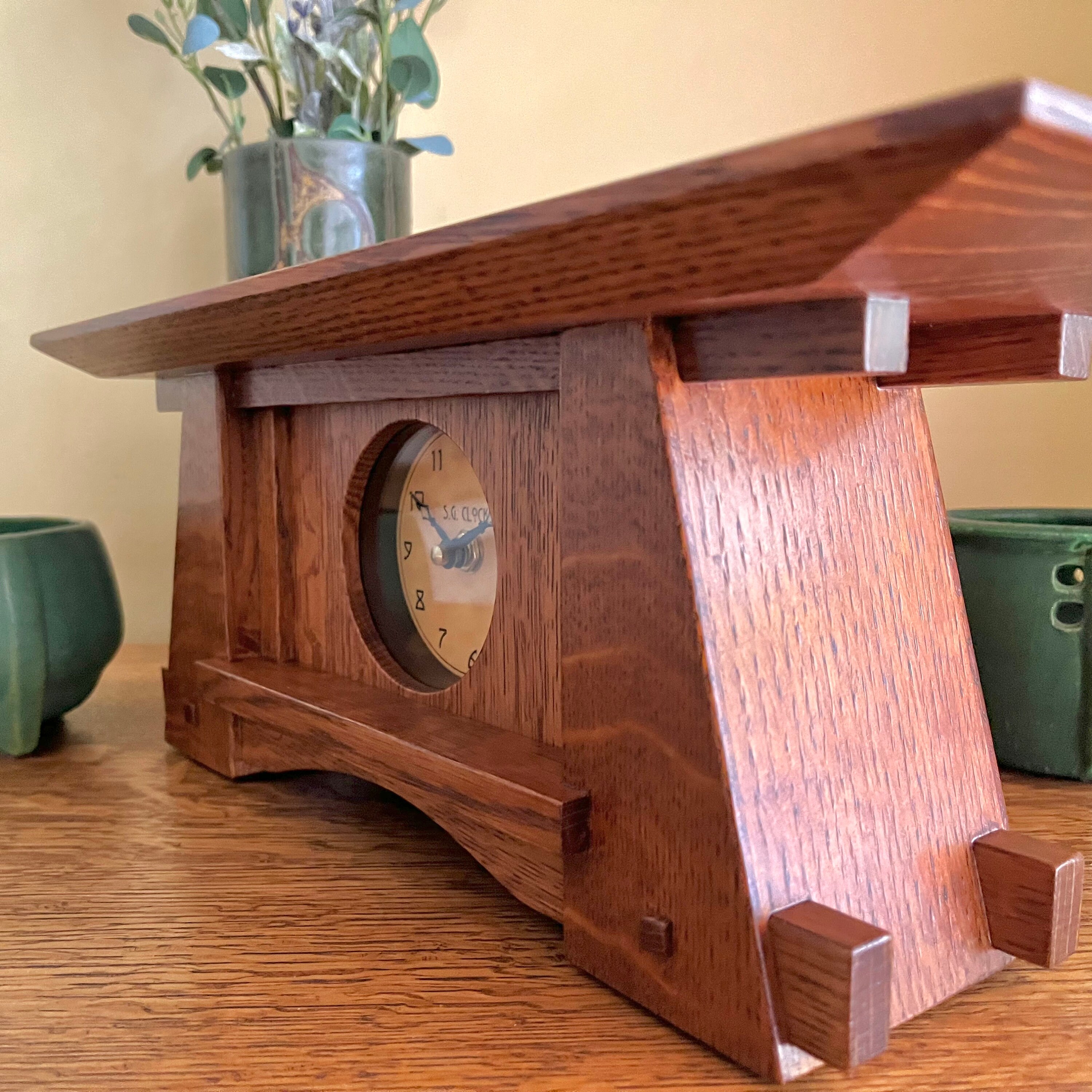 Mission Style Mantel Clock Etsy