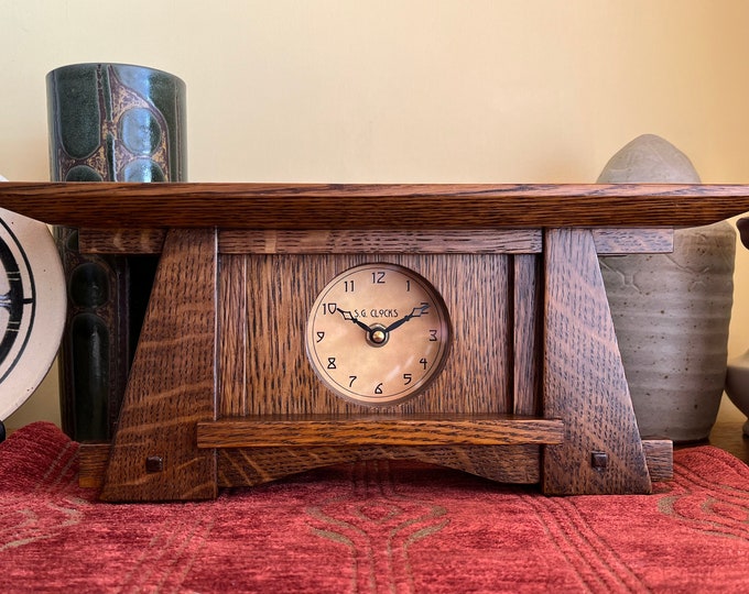 Missionstyle Mantel Clock Etsy