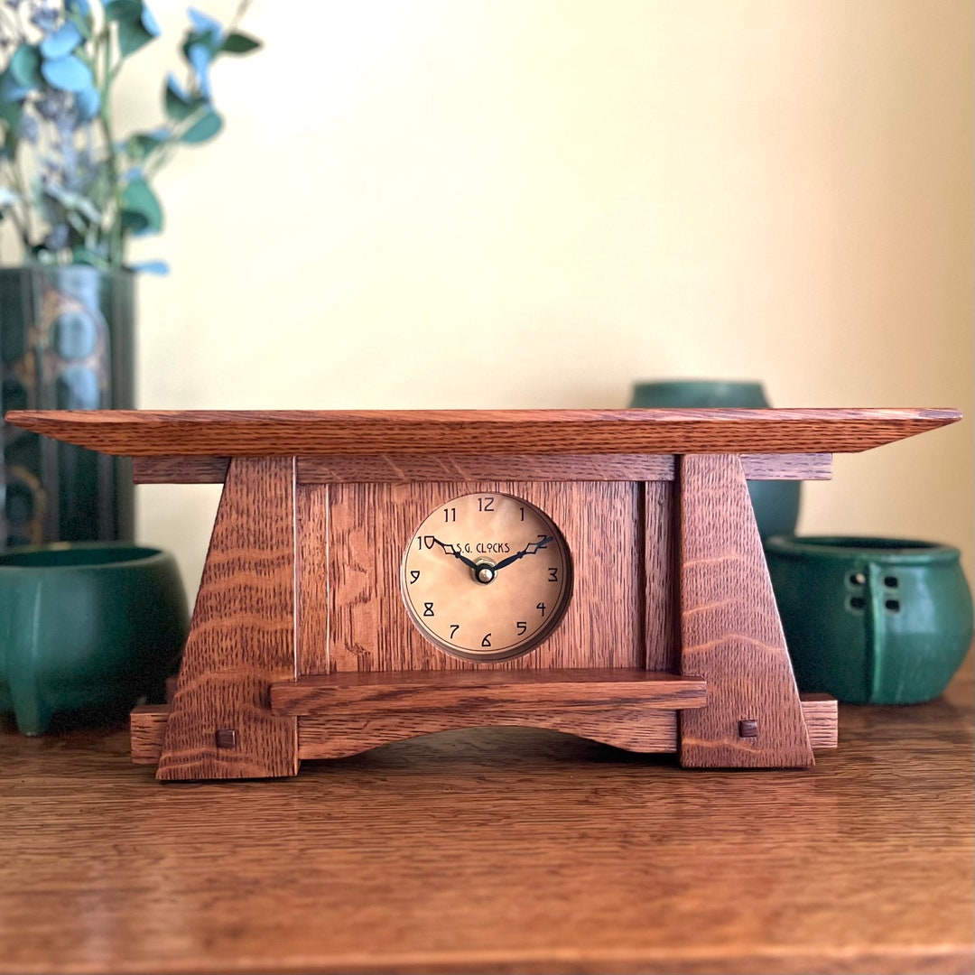 Mission Style Mantel Clock Etsy