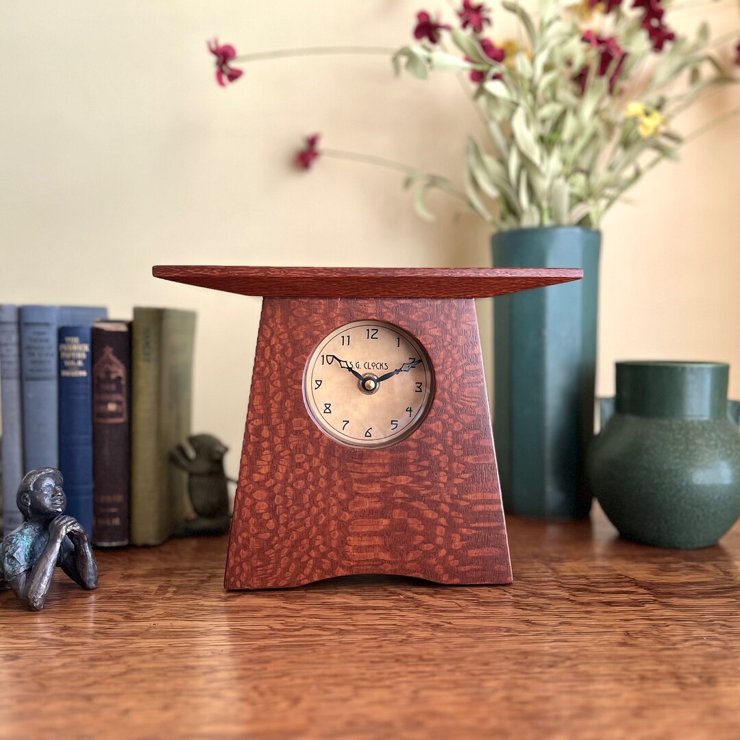Mission Style Mantel and Desk Clock Etsy