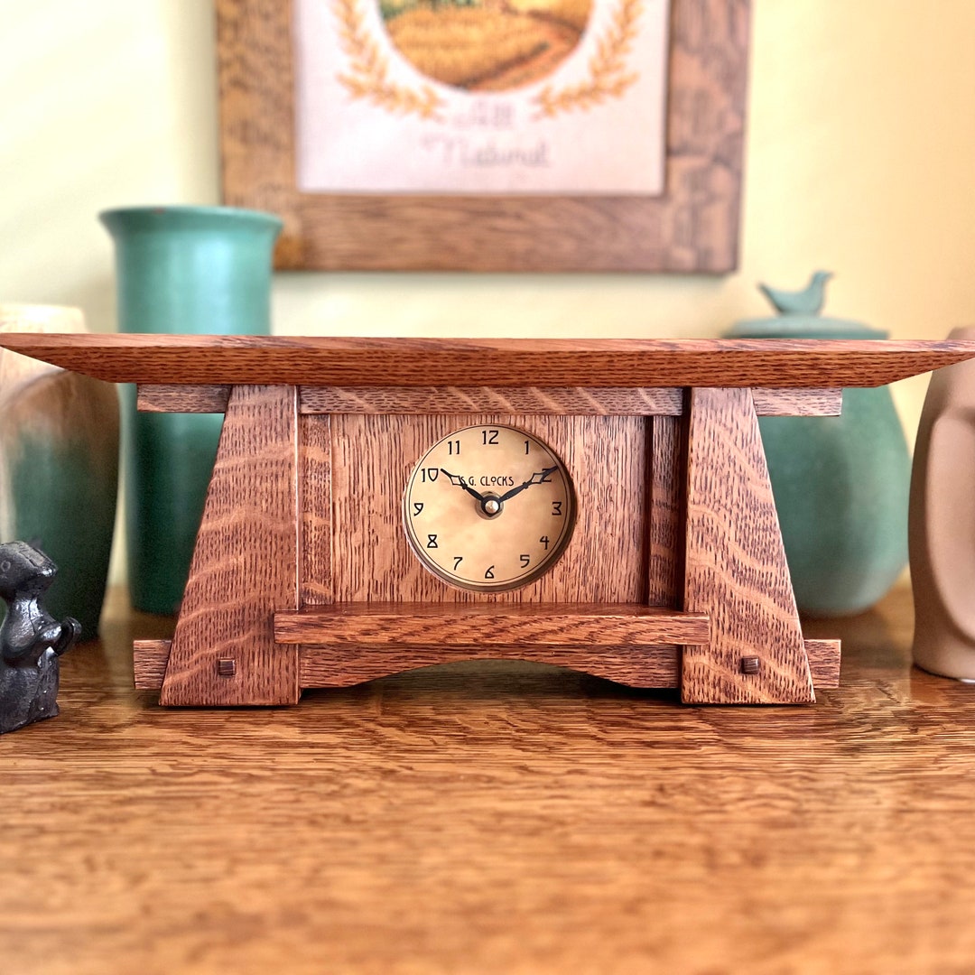Mission Style Mantel Clock Etsy