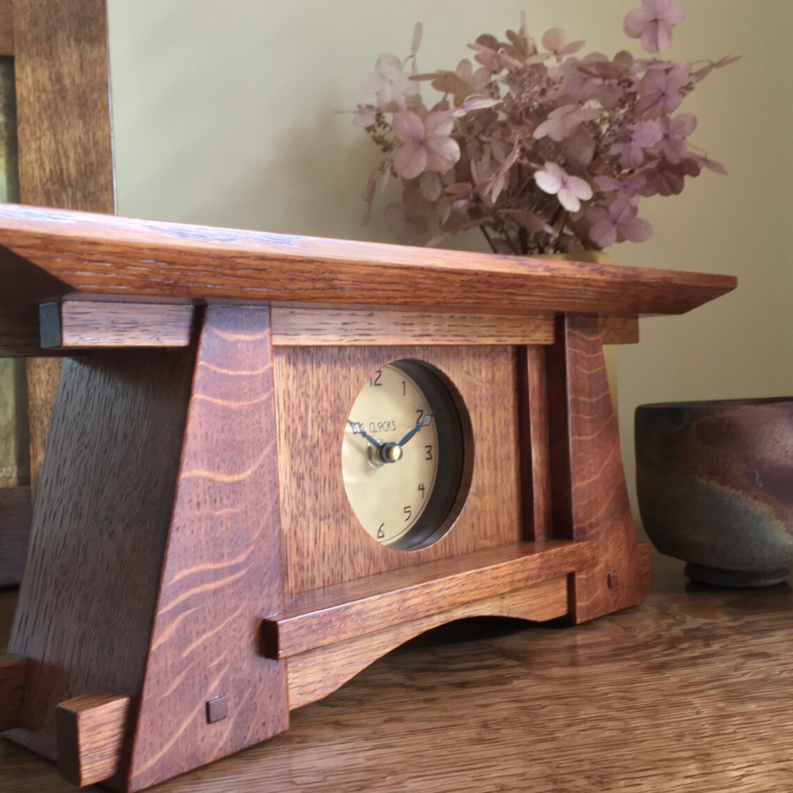 Mission style Mantel Clock Etsy