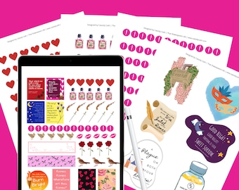 Valentine's Day Romeo and Juliet Printable Planner Sticker Pack