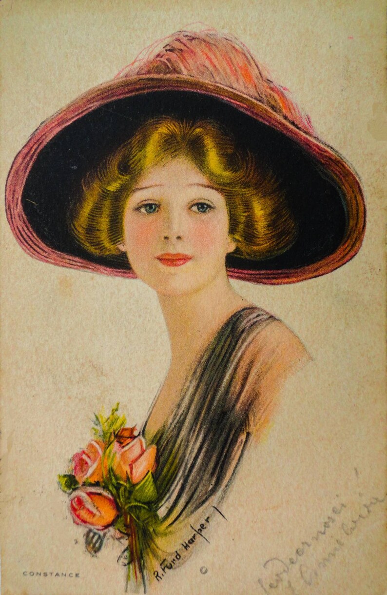 Art Deco Printable Vintage Postcards Print Etsy