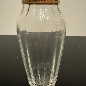Lenox Autumn Crystal Vase with 24k Gold Band Vintage