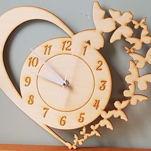 Wooden Wall Clock,  beautiful decoration and gift for wedding, birthday and more
