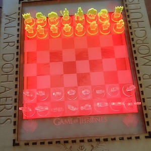 Chess game Set &quot;Games of Thrones&quot; with Light