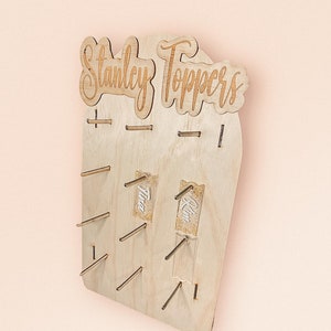 Stan Topper Stand Display Holder Tumbler Tag Holder SVG and PNG Files for Laser cutter Glowforge