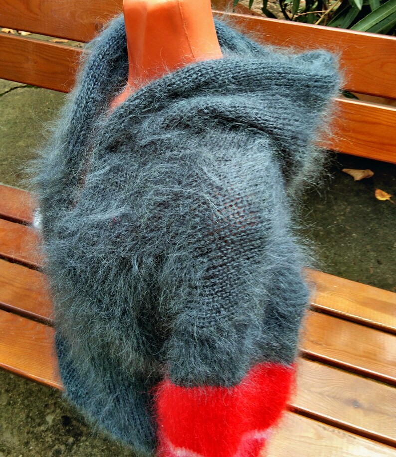 Knitted airy mohair sweater any sizes handmade