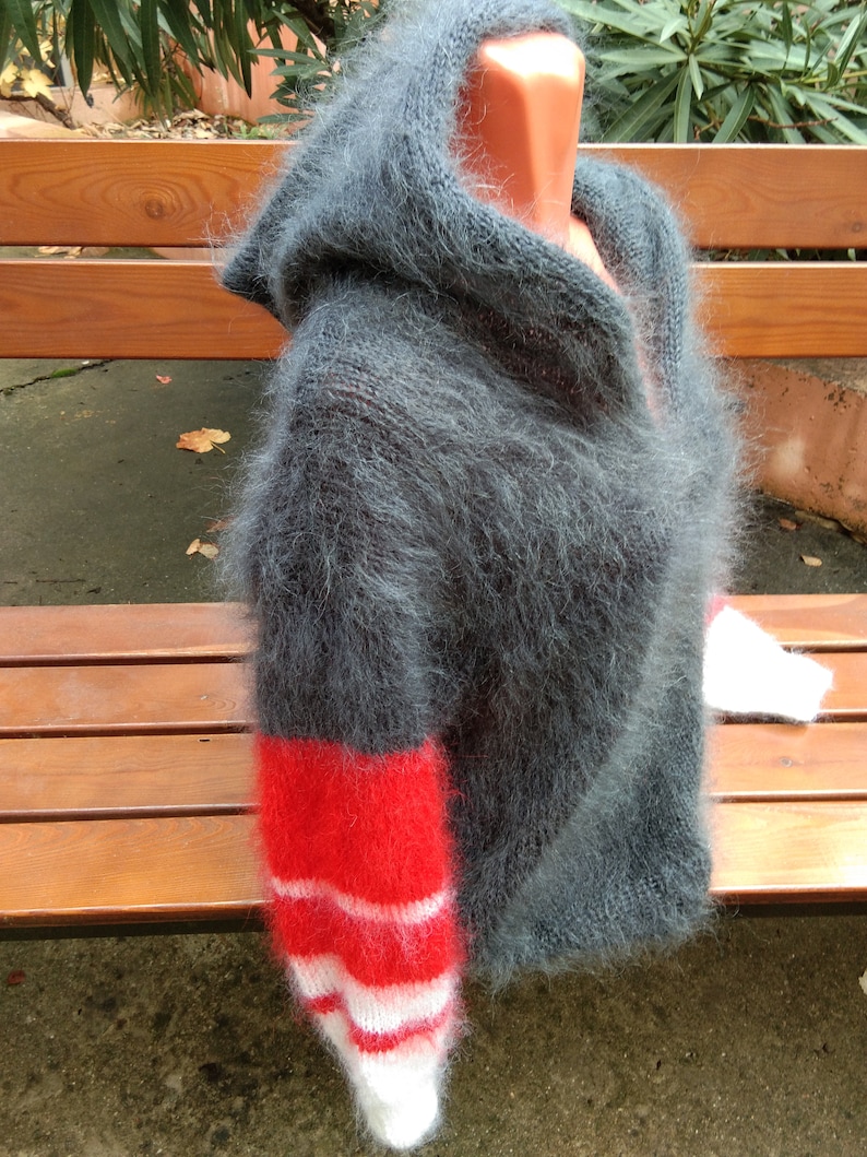 Knitted airy mohair sweater any sizes handmade