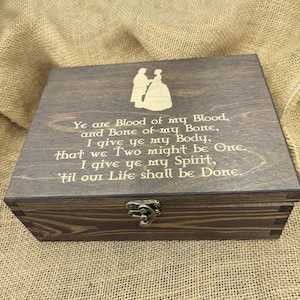 Outlander wooden box Scottish Celtic knot Je Suis Prest