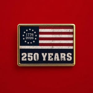 250th Anniversary American Flag Lapel Pin - 1776-2026 Keepsake Souvenir image 1