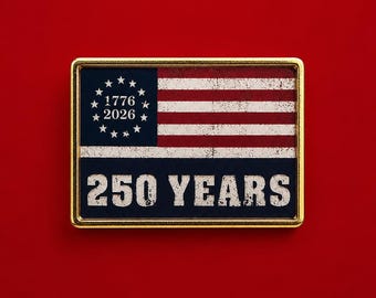 250th Anniversary American Flag Lapel Pin - 1776-2026 Keepsake Souvenir