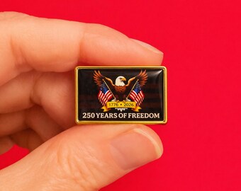 USA 250th Anniversary Eagle with American Flag Lapel Pin - 1776-2026 Freedom Keepsake Souvenir