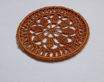 Dreamcatcher starter hoop Crochet Doily Dream catcher DIY projects Brown dreamcatcher Ready to decorate Dreamcatcher supplies Hippie decor