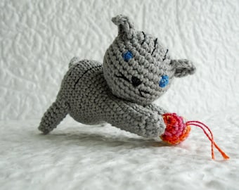 Cat crochet doll Crochet Kitten Handmade crochet Cat toy Stuffed toy Amigurumi animals Christmas present Baby shower gift Nursery decor