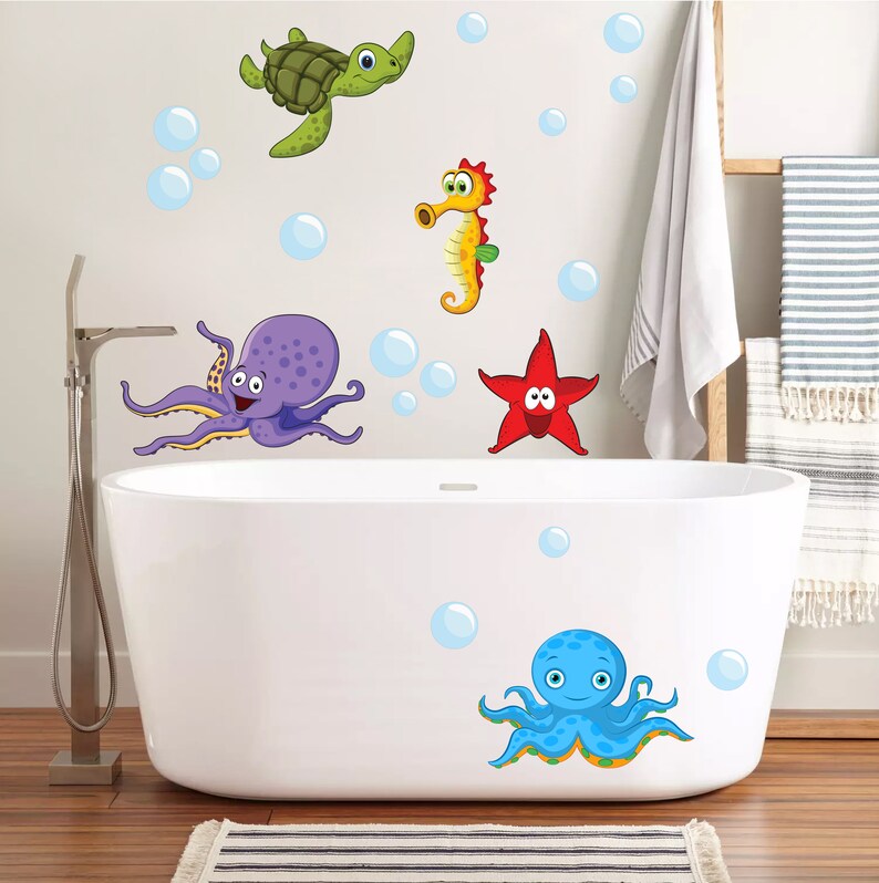 Under The Sea Decals Ocean Wall Decals octopus wall decal Etsy