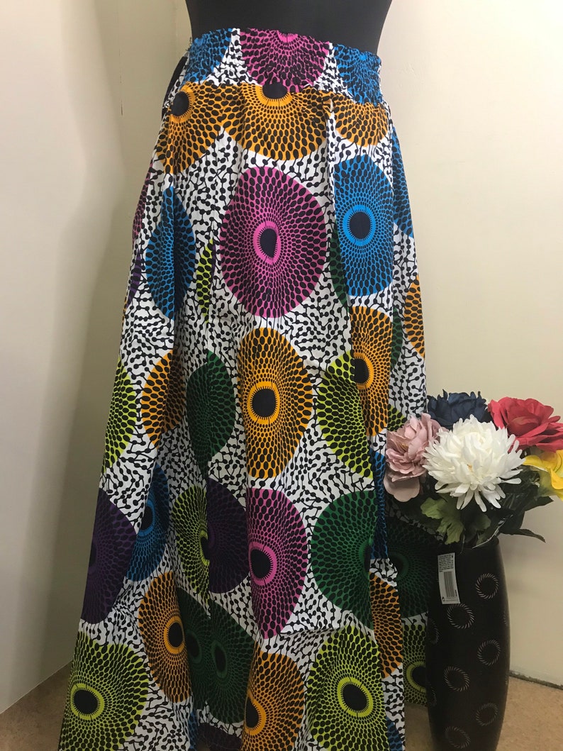 African print long skirt Wax print skirt 2pce ankara skirt Multi coloured skirt Ankara maxi skirt Ankara skirt