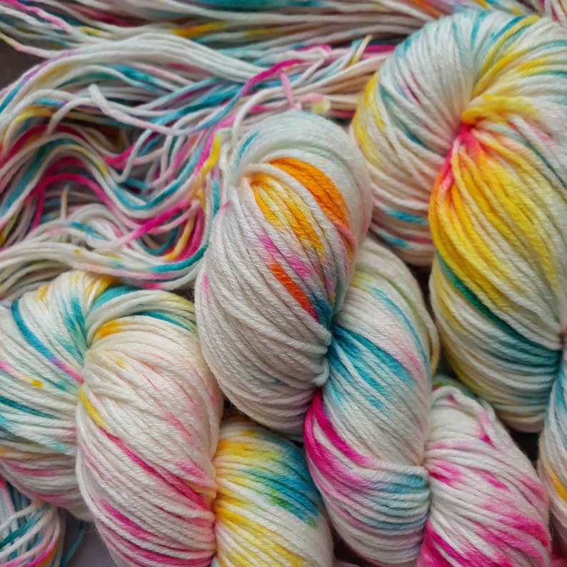 Hand Dyed Yarn/ 100 Merino Wool / Variegated yarn / rainbow / Etsy
